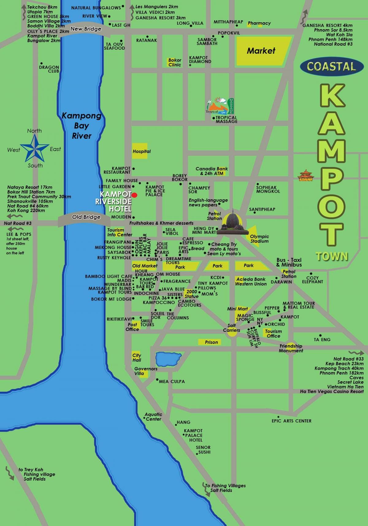 نقشہ کے kampot کمبوڈیا