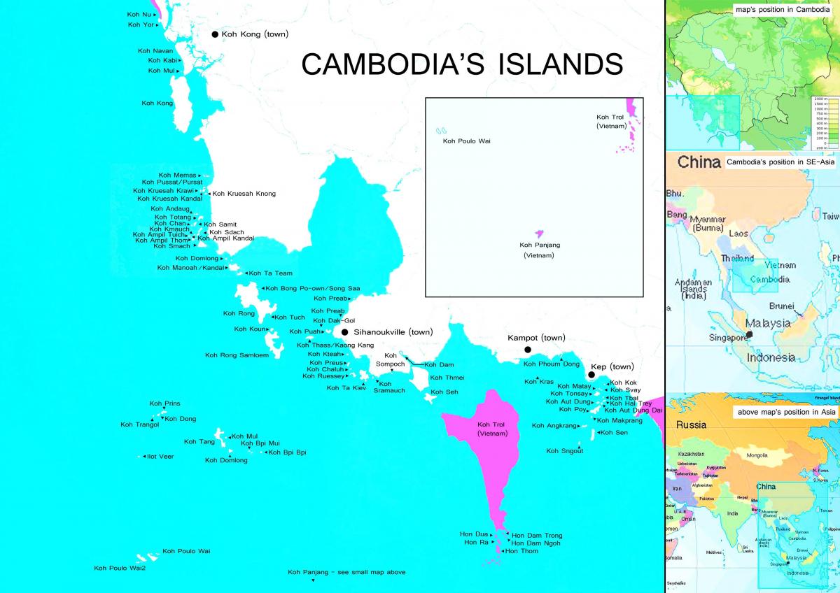 نقشہ کے کمبوڈیا جزائر