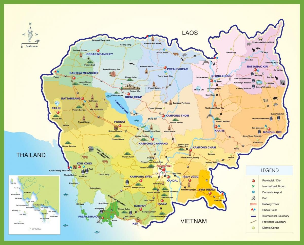 کمبوڈیا کے سفر کا نقشہ