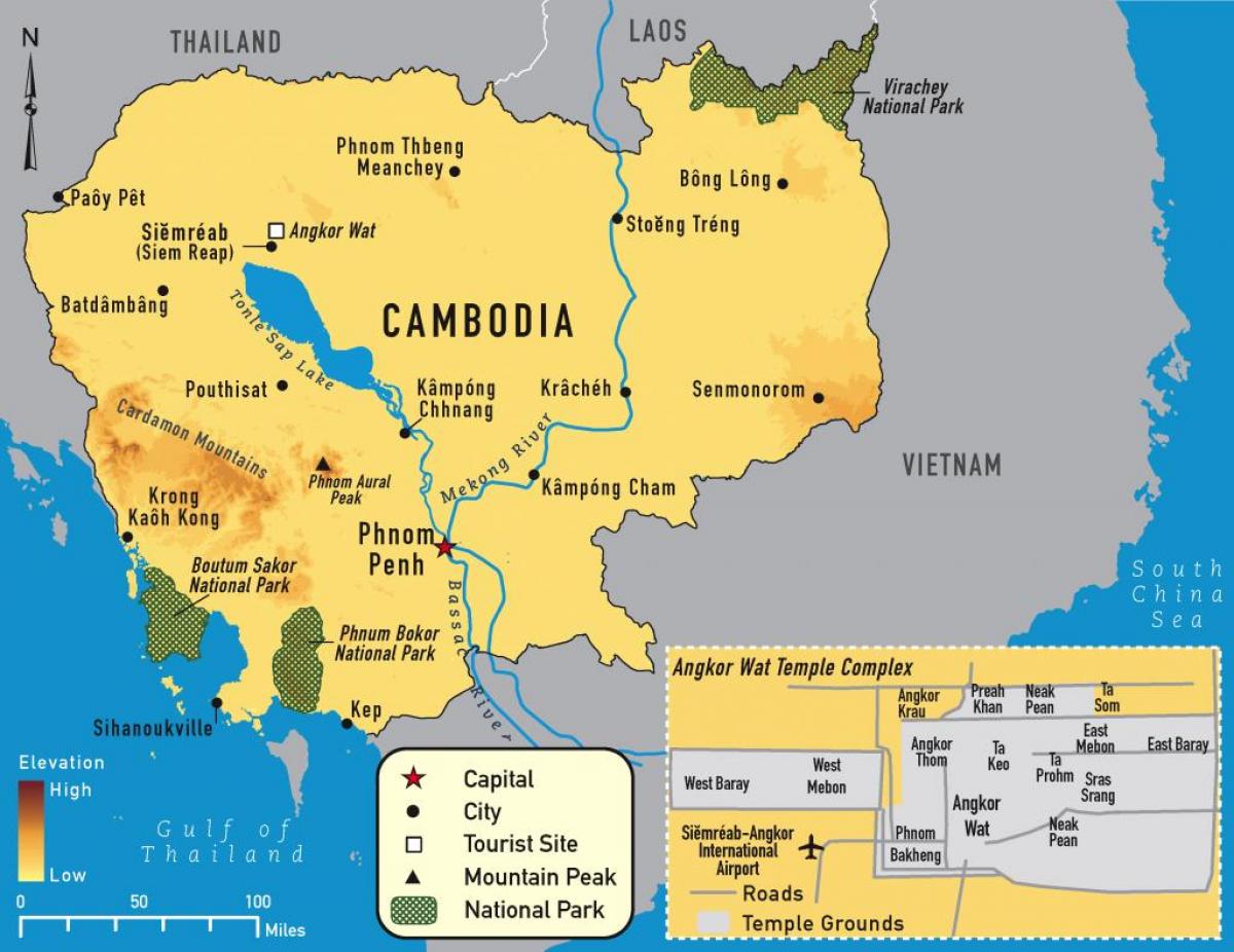 angkor نقشہ کمبوڈیا