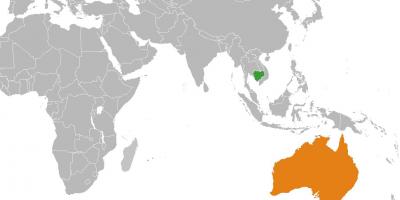 کمبوڈیا کے نقشے میں دنیا کے نقشے